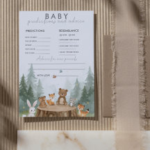Schattigee Safari Woodland Baby voorspelling en ad