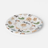 Schattigee Safari zoo dierenverjaardagsjongen papi Papieren Bordje (Gekanteld)