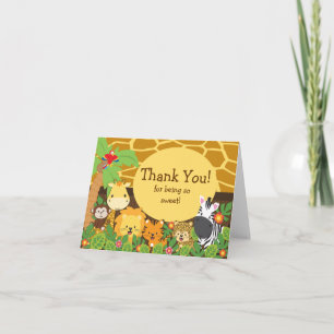 Schattigee safaridieren Bedankt Opmerking Kaart