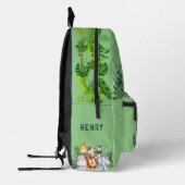 Schattigee safaridieren en laat aangepaste naam ac bedrukte rugzak (Links)