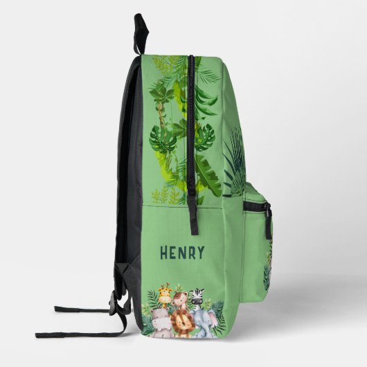 Schattigee safaridieren en laat aangepaste naam ac bedrukte rugzak (Links)