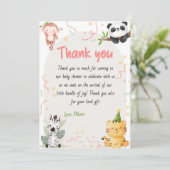 Schattigee safaridieren en wilde oerwouden feestdagenkaart (Staand voorkant)