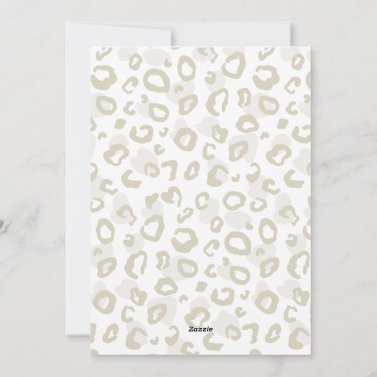 Schattigee safaridieren en wilde oerwouden feestdagenkaart (Achterkant)