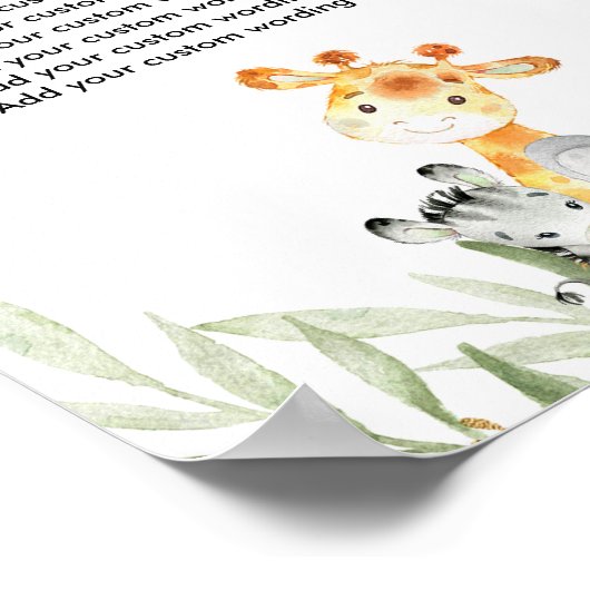 Schattigee safaridieren groen Custom Make Your Own Poster (Hoek)