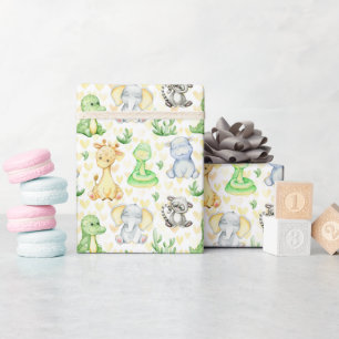 Schattigee safaridieren wikkelen papierrol cadeaupapier