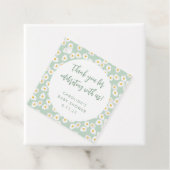 Schattigee Sage Daisies Floral Custom Baby shower  Bedankjes Labels (In situ)