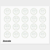 Schattigee Sage Daisies Floral Custom Baby shower  Ronde Sticker (Vel)