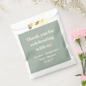 Schattigee Sage Green Baby shower Custom Dank u Bedankzakje (Gezegeld)