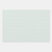 Schattigee Sage Green Gingham en stippen Simple Cl Inpakpapier Vel (Voorkant 3)