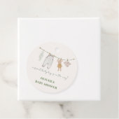 Schattigee Sage Groene Boho Jongenskleding Baby sh Bedankjes Labels (In situ)