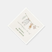 Schattigee Sage Groene Boho Jongenskleding Baby sh Servet (Hoek)