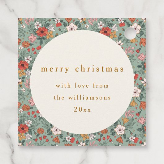 Schattigee Sage Groene Botanische Aangepaste Vroli Bedankjes Labels (Achterkant)