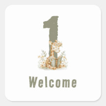 Schattigee Sage Groene Giraffe 1e Verjaardag Welko