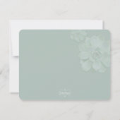 Schattigee Sage Succulenten Trouwfoto Save the Dat Save The Date (Achterkant)