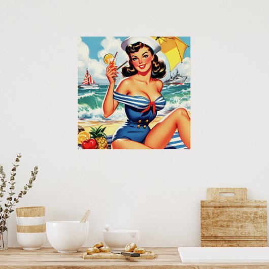 Schattigee Sailor Pin-up Poster (Keuken)