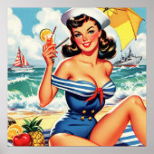 Schattigee Sailor Pin-up Poster (Voorkant)