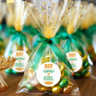 Schattigee Saint Patrick's Day Baby shower Gender  Ronde Sticker