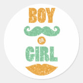 Schattigee Saint Patrick's Day Baby shower Gender  Ronde Sticker (Voorkant)
