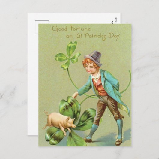 Schattigee  Saint Patrick's Day briefkaart (Voorkant / Achterkant)