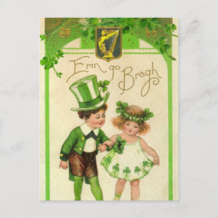 Schattigee Saint Patrick's day lad lass Vakantie Feestdagenkaart