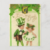 Schattigee Saint Patrick's day lad lass Vakantie Feestdagenkaart (Voorkant)
