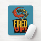 Schattigee salamanders ontstoken! Motivatie Cartoo Muismat (Met muis)