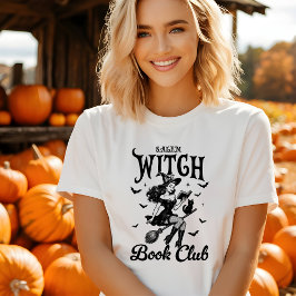 Schattigee Salem Witch Book Club Halloween Tshirt