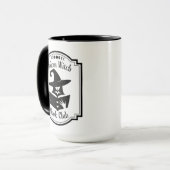 Schattigee Salem Witch Book Club silhouet zwart pe Mok (Voorkant links)