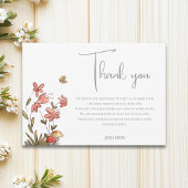Schattigee salie bloemige vlinder Baby shower Bedankkaart