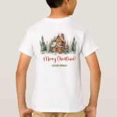 Schattigee Salie groen en rood Gingerbread House B T-shirt (Achterkant)