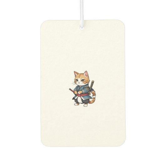 Schattigee Samurai Cat Phone Case Design Luchtverfrisser (Voorkant)