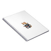 Schattigee Samurai Cat Phone Case Design Notitieboek (Rechterzijde)
