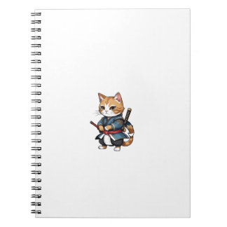 Schattigee Samurai Cat Phone Case Design Notitieboek