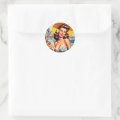  Schattigee San Francisco Pin-up Ronde Sticker (Tas)