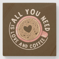 Schattigee Sandstone Love Coffee Word Art