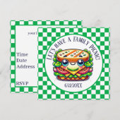 Schattigee sandwich picknick kaart (Voorkant / Achterkant)