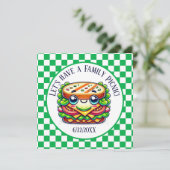 Schattigee sandwich picknick kaart (Staand voorkant)