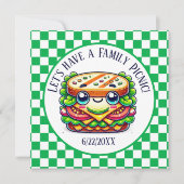 Schattigee sandwich picknick kaart (Voorkant)