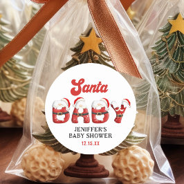 Schattigee Santa Baby kerstvakantie Baby shower Ronde Sticker