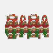 Schattigee Santa Beer Kerstmis Gable Favor Box 2 Bedankdoosjes (Uitgevouwen)