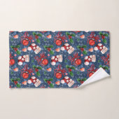 Schattigee Santa Boots Balls Red Holly Berries Ker Bad Handdoek (Handdoek)