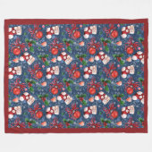 Schattigee Santa Boots Balls Red Holly Berries Ker Fleece Deken (Voorkant (Horizontaal))