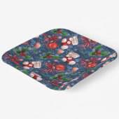 Schattigee Santa Boots Balls Red Holly Berries Ker Papieren Bordje (Gebogen)