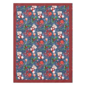 Schattigee Santa Boots Balls Red Holly Berries Ker Tafelkleed (Voorkant)