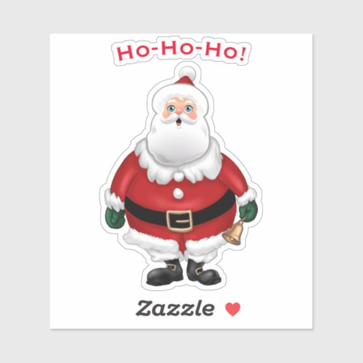 Schattigee Santa Cartoon Sticker (Vel)