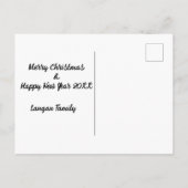 Schattigee Santa Cat Custom Holiday Christmas Kaar Briefkaart (Achterkant)