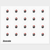Schattigee Santa Cat Lover Christmas Mannen Vrouwe Ronde Sticker (Vel)