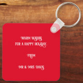 Schattigee Santa Cat Merry Catmas Custom Sleutelha Sleutelhanger (Achterkant)