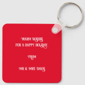 Schattigee Santa Cat Merry Catmas Custom Sleutelha Sleutelhanger (Achterkant)