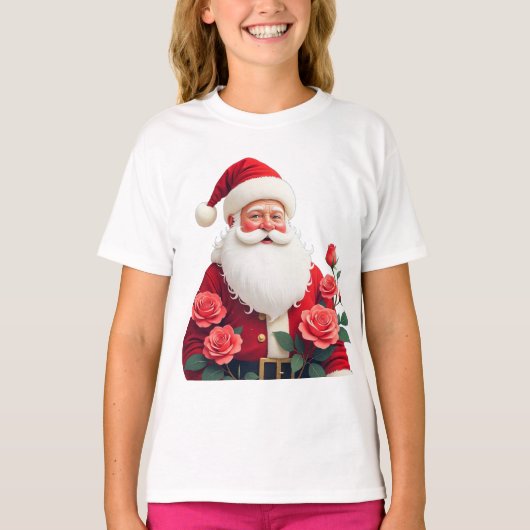 Schattigee Santa Christmas Kinder T-shirt (Voorkant)